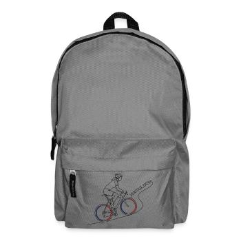 Mont Ventoux 1909m Minimalistische Linienkunst - Rucksack - Mittelgrau - Vorne