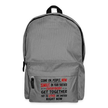Grunge-Texte - Rucksack - Mittelgrau - Vorne