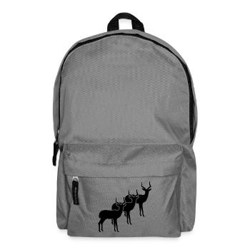 Antilopen Silhouetten Minimalistisch - Rucksack - Mittelgrau - Vorne
