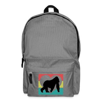 Cœur Silhouette de Singe Rétro - Sac à dos - gris éléphant - Devant