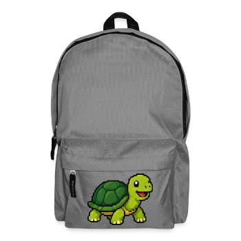 Pixel Turtle Adventure - Backpack - elephant grey - Front