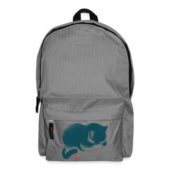 Schlafende Katze Japanischer Holzschnitt Stil - Rucksack - Mittelgrau - Vorne