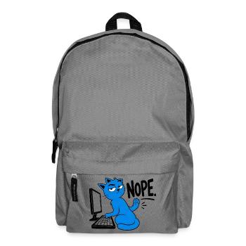 Katzen-Geek-Humor NEIN - Rucksack - Mittelgrau - Vorne