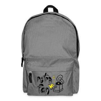 Retro Fan - Rucksack - Mittelgrau - Vorne