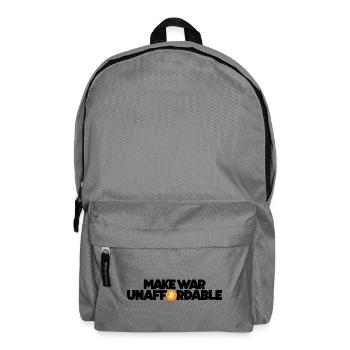 Bitcoin - Make war unaffordable - Rucksack - Mittelgrau - Vorne
