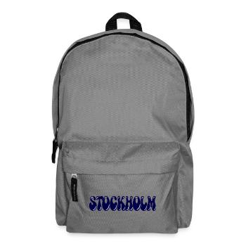 Stockholm Blue Bubble Retro-Typografie - Rucksack - Mittelgrau - Vorne