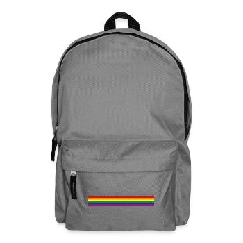LGBT-T-Shirt-Farben mit Regenbogenflagge - Rucksack - Mittelgrau - Vorne