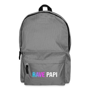 Techno House Electro Festival Hardstyle Rave Papa - Sac à dos - gris éléphant - Devant