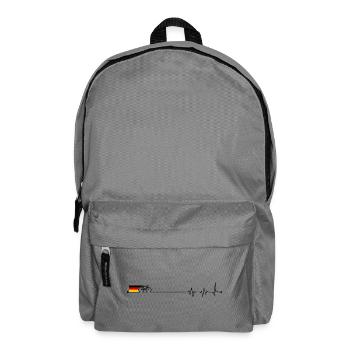 Deutschland Flagge Fahrrad - Rucksack - Mittelgrau - Vorne