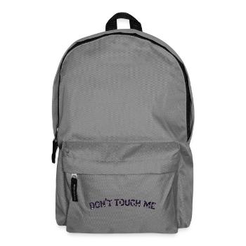 Ne me touche pas - Design de lettrage tacheté rétro - Sac à dos - gris éléphant - Devant