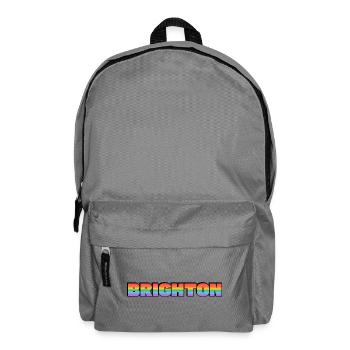 Brighton schwuler LGBTQ Rainbow Pride - Rucksack - Mittelgrau - Vorne
