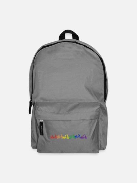Das Leben ist bunt. - Rucksack - Mittelgrau