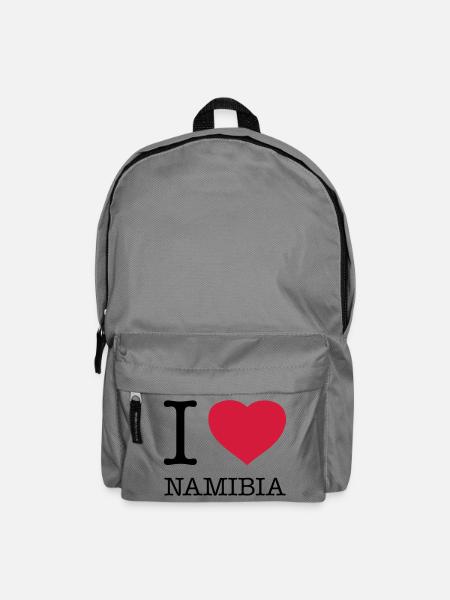 I LOVE NAMIBIA - Rucksack - Mittelgrau