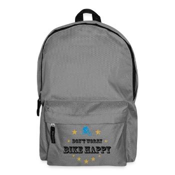 Don't worry bike happy - Rucksack - Mittelgrau - Vorne
