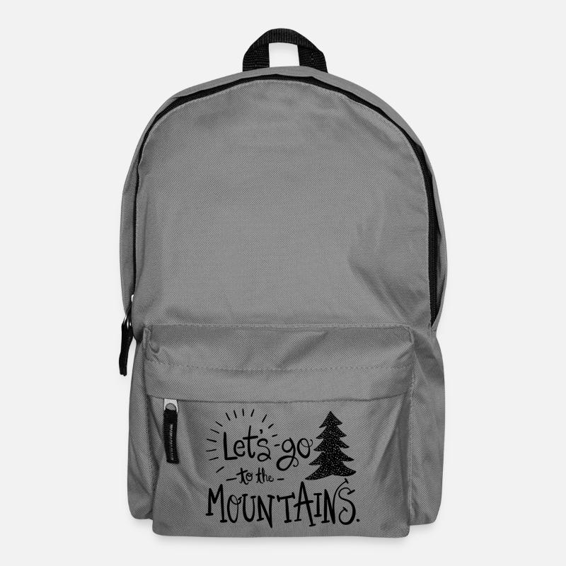 lets go to the mountains - Rucksack - Mittelgrau
