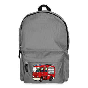 Feuerwehrauto - Rucksack - Mittelgrau - Vorne