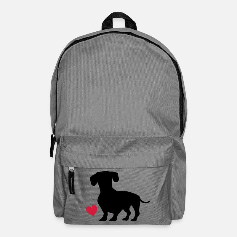 dachshund - Backpack - elephant grey