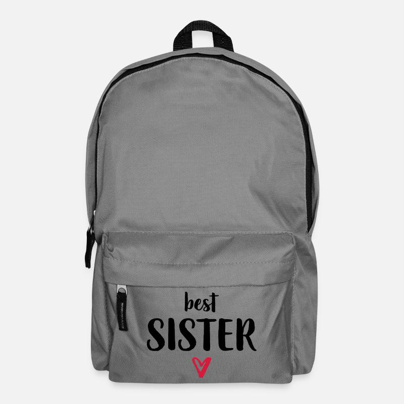 best sister I Herz Geschenk Schwester Geschwister - Rucksack - Mittelgrau
