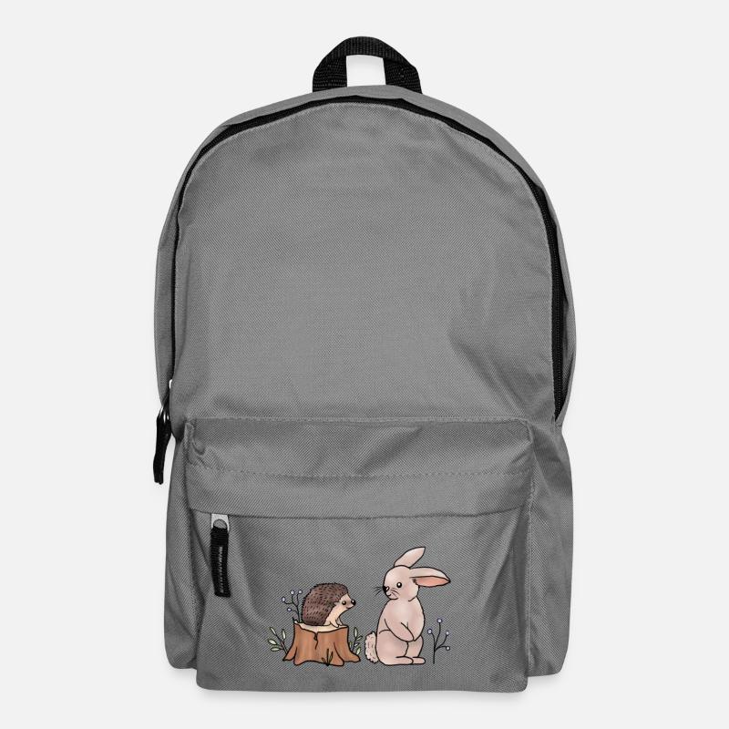 Hase und Igel.png - Rucksack - Mittelgrau