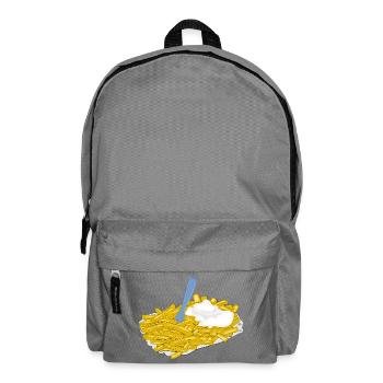 pommes frites speise fast food - Rucksack - Mittelgrau - Vorne