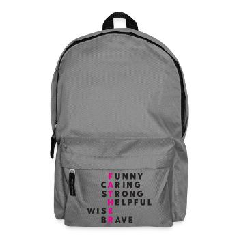 Best Dad Ever. The best dad in the world. - Backpack - elephant grey - Front