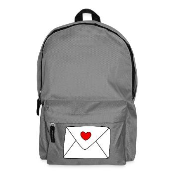 Herz Brief Liebesbrief Geschenk Valentinstag Paare - Rucksack - Mittelgrau - Vorne