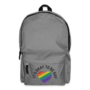 Es ist in Ordnung, schwul zu sein - Rucksack - Mittelgrau - Vorne