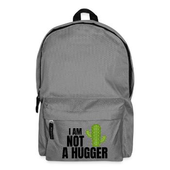 I am not a hugger, hug, cactus - Backpack - elephant grey - Front