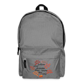 Autumn Leaves and Acorns Pattern - Backpack - elephant grey - Front