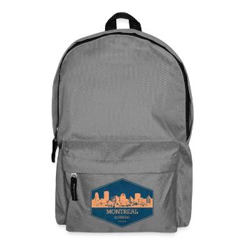 Montreal Skyline Retro Badge - Rucksack - Mittelgrau - Vorne