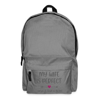 My Wife is Perfect - Backpack - elephant grey - Front