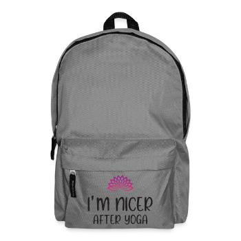 Je suis plus gentil après le yoga - Sac à dos - gris éléphant - Devant