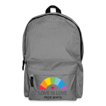 L’amour est l’amour. Mois de la fierté. - Sac à dos - gris éléphant - Devant
