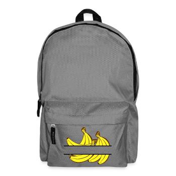 Banana banner with yellow bananas - Backpack - elephant grey - Front