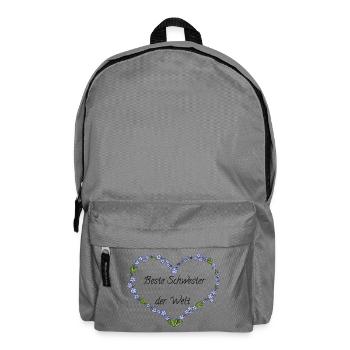 Beste Schwester der Welt - Rucksack - Mittelgrau - Vorne