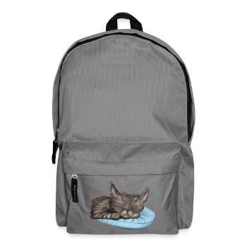 Schlafende Katze - Rucksack - Mittelgrau - Vorne