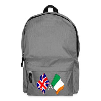 Flag of England and Flag of Ireland - Backpack - elephant grey - Front