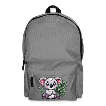 The cute koala with a eucalyptus bouquet - Backpack - elephant grey - Front