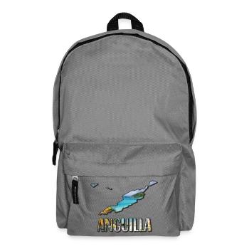 Aquarell Landkarte Anguilla - Rucksack - Mittelgrau - Vorne