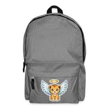 Angel Lion with Wings - Backpack - elephant grey - Front