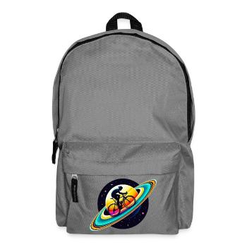 Cyclist on Saturn - Backpack - elephant grey - Front