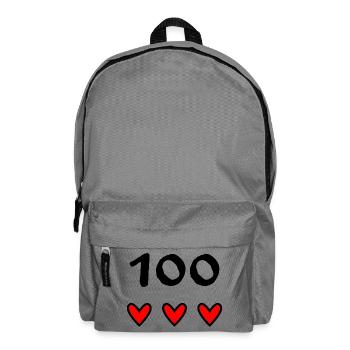 100. 100 ANS. 100e ANNIVERSAIRE. ANNIVERSAIRE 100 - Sac à dos - gris éléphant - Devant