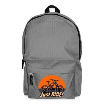 Mountainbike Abenteuer Sonnenuntergang Just Ride - Rucksack - Mittelgrau - Vorne