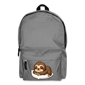 mignon paresseux dessin animé se détendre câlin chill - Sac à dos - gris éléphant - Devant