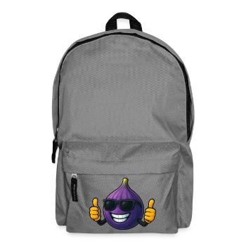Coole süße Feige Cartoon Sommerfrüchte Freude - Rucksack - Mittelgrau - Vorne