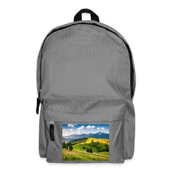 Paysage bucolique de montagnes et prairies - Sac à dos - gris éléphant - Devant
