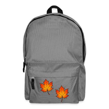 Autumnal Maple Leaves Illustration - Backpack - elephant grey - Front