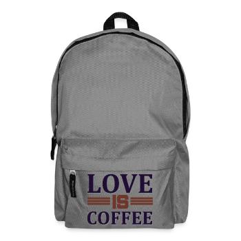 L’amour, c’est le café - Sac à dos - gris éléphant - Devant