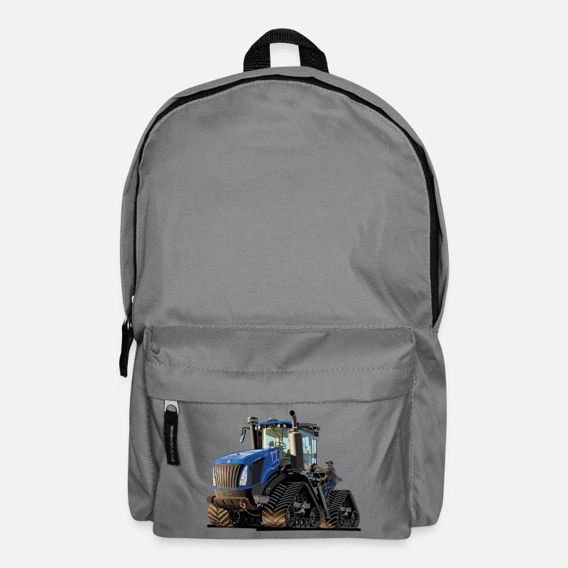 Traktor mit Raupenantrieb - Rucksack - Mittelgrau