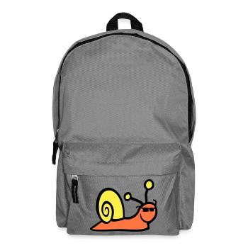 Snail Sunglasses Cute Cute Happy Cool - Backpack - elephant grey - Front
